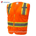 China Wholesale Industrial Class 2 High Visibility Safety Equipment Working Reflective Vest Hi Vis Rescue Vest Yellow Orange